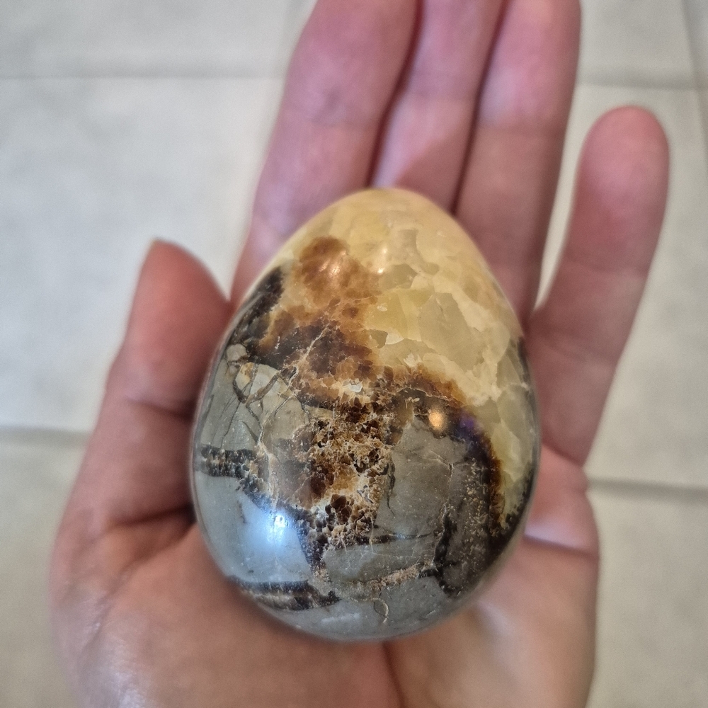 Natural Septarian Dragon Stone Polished Crystal Egg #9 New - Picture 8 of 8